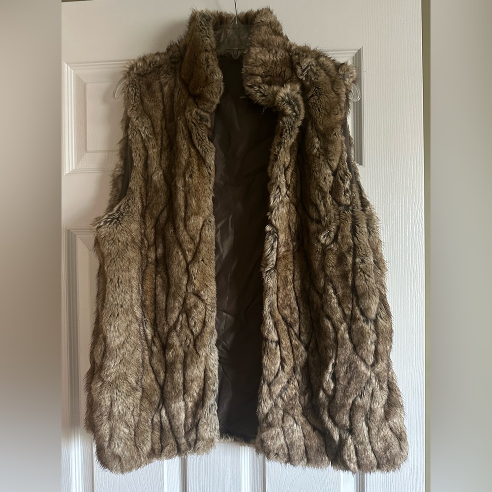 Brown Faux Fur Vest